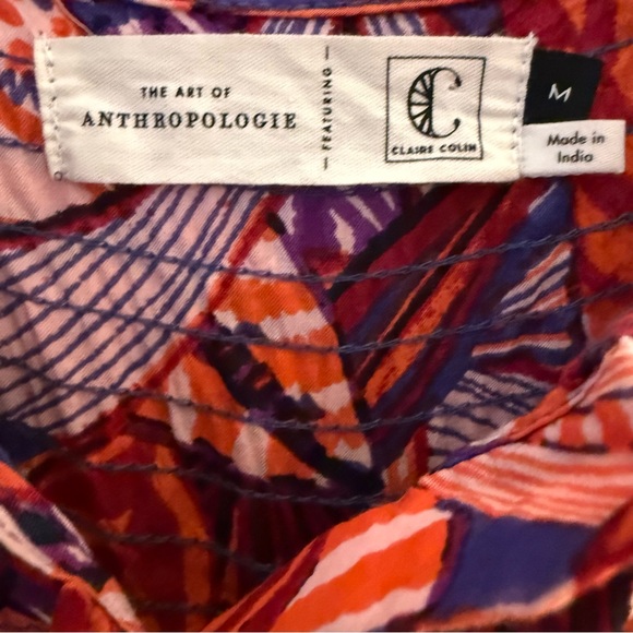Anthropologie Claire Colin Abstract Jumpsuit Size Medium The Art of Anthro - Picture 11 of 13